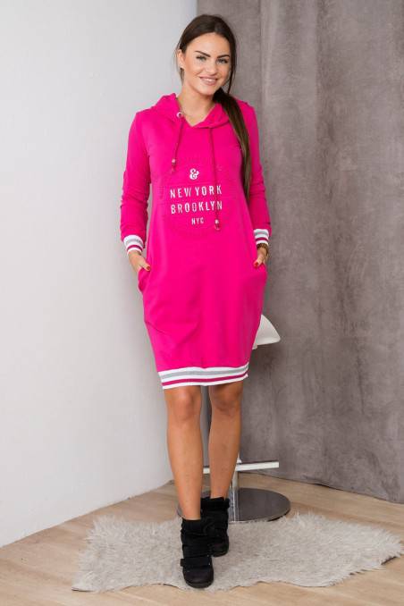 Pink dress with hood KES-10103-62095