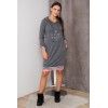 Dark gray hooded dress KES-10104-62095