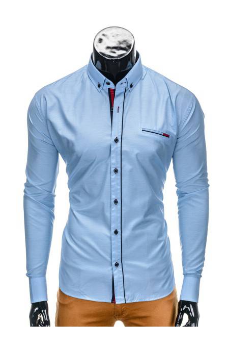 Light blue men's shirt K322