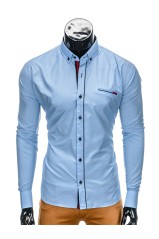 Light blue men's shirt K322