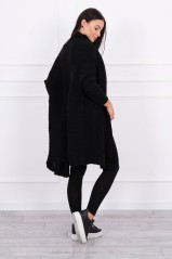 Sweater with batwing sleeve black