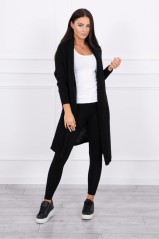 Sweater with batwing sleeve black