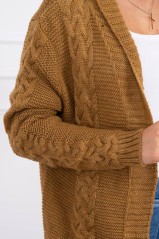 Sweater Cardigan weave the braid camel