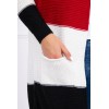 Sweater Cardigan in the straps black+red