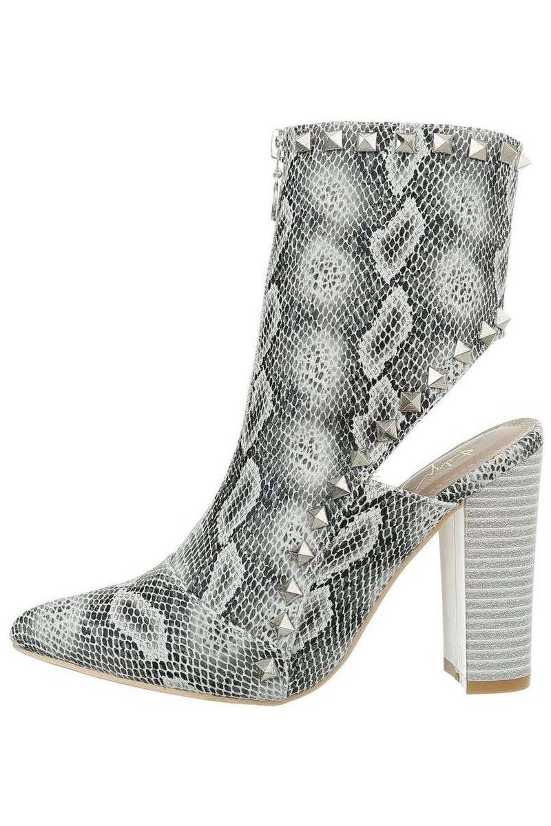 Women's high-heeled snake imitation boots BA-JR-036-snake