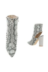 Women's high-heeled snake imitation boots BA-JR-036-snake