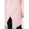 Tunic with envelope front dark powdered pink