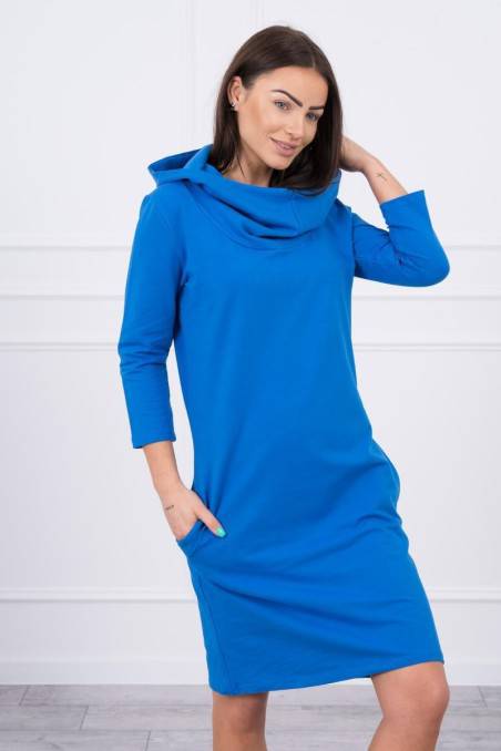Blue dress with pockets KES-17385-8847
