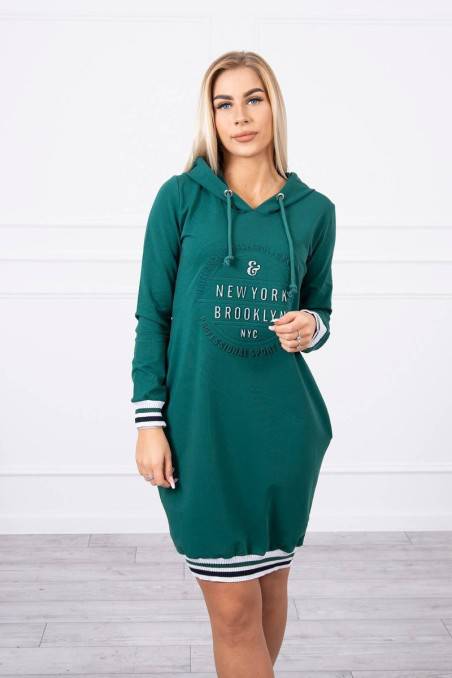 Green hooded dress KES-18567-62095