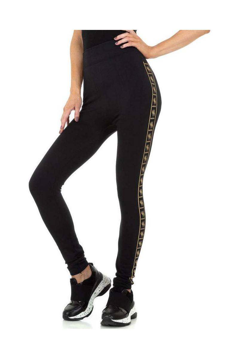 Damen Leggings von Fashion Gr. One Size - blackgold