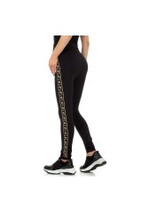 Damen Leggings von Fashion Gr. One Size - blackgold