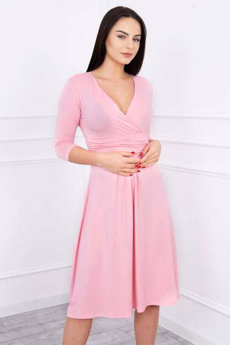 Light pink dress with 3/4 sleeves KES-2530-8314