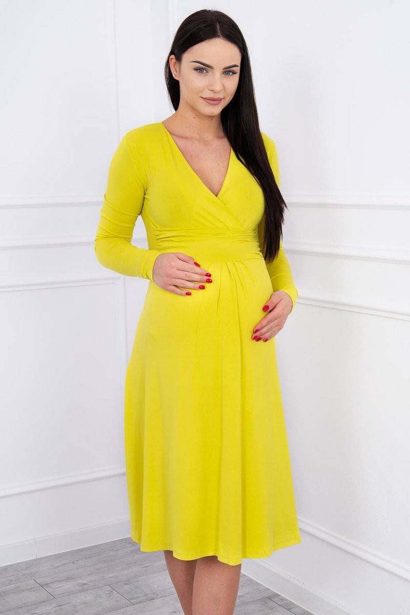 Yellow dress with long sleeves