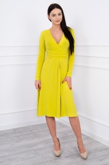 Yellow dress with long sleeves