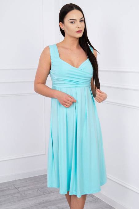 Mint color sleeveless dress KES-8414-61063