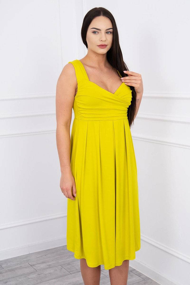 Yellow sleeveless dress