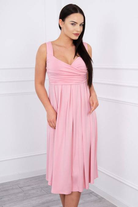 Light pink sleeveless dress KES-8417-61063