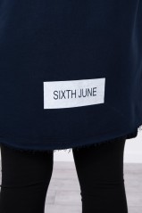 A coatee with subtitles navy blue