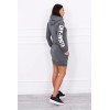 Dark gray hooded dress KES-10038-62072