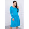 Turquoise dress with long sleeves
