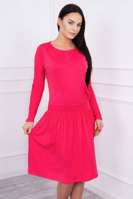 Pink dress with long sleeves