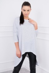 Blouse oversize light gray