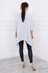 Blouse oversize light gray