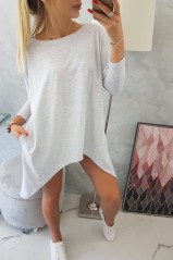 Blouse oversize light gray