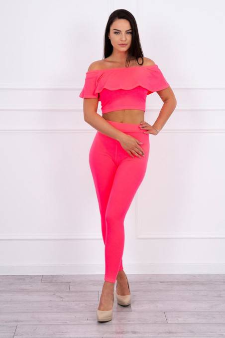 Set with a frill pink neon