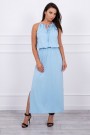 Boho dress with fly azure