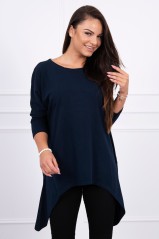 Blouse oversize navy blue