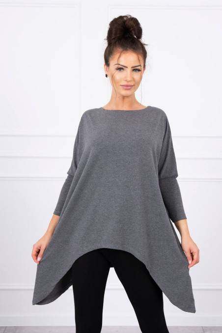 Blouse oversize graphite melange