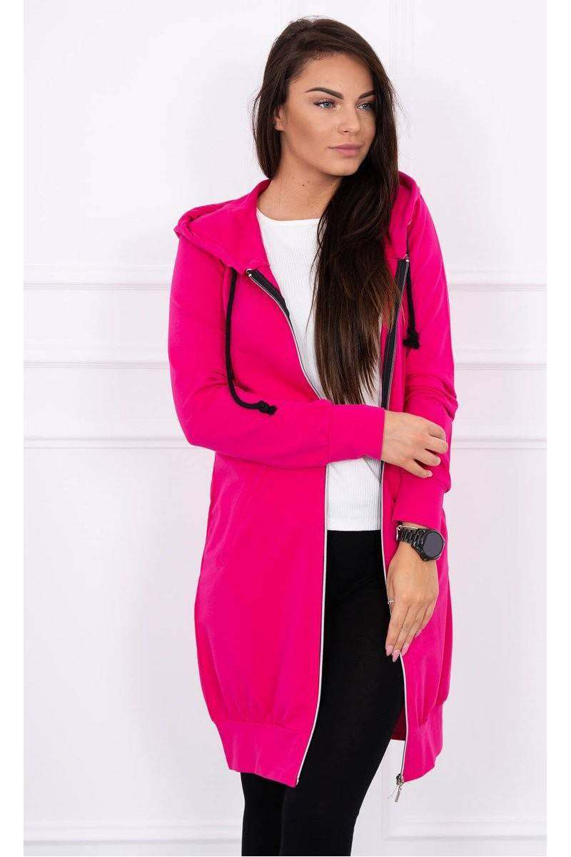 Hooded sweatshirt with hood fuchsia