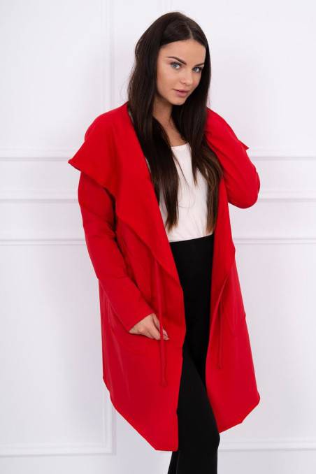 Cape with a loose hood red
