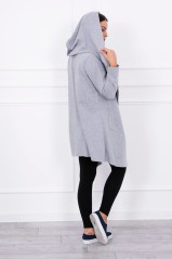 Cape with a loose hood gray