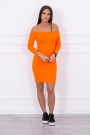 Dress fitted - ribbed orange