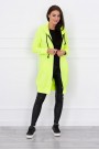 Hooded dress with a hood yellow neon