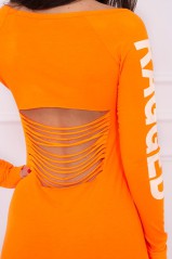 Dress Ragged orange neon