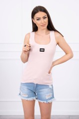 Light pink sleeveless blouse KES-15006-8986