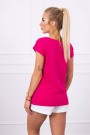 Pink blouse with short sleeves KES-15071-8985