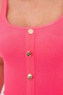 Pink neon sleeveless blouse KES-15087-8977