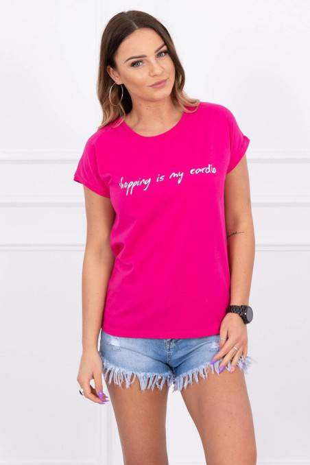 Pink blouse with inscription KES-15102-65297