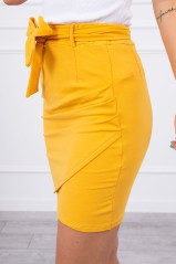 Honey color short skirt KES-15201-8984