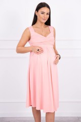 Dress with wide straps salmon