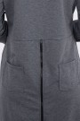 Sweatshirt with zip at the back graphite melange
