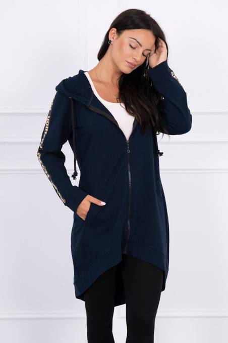Sweatshirt with zip at the back navy blue