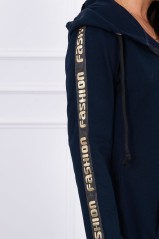 Sweatshirt with zip at the back navy blue