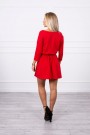Dress with sequin pocket red