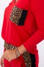 Set with panther motif red