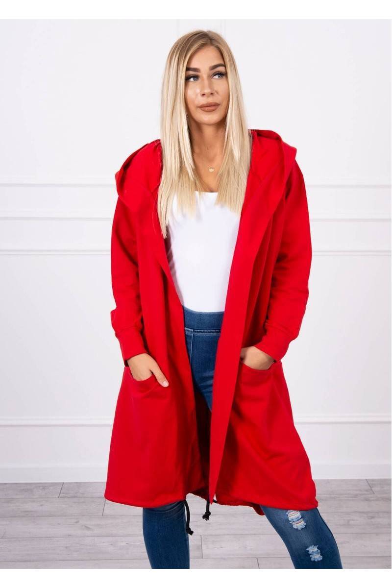 Cape with a hood oversize red